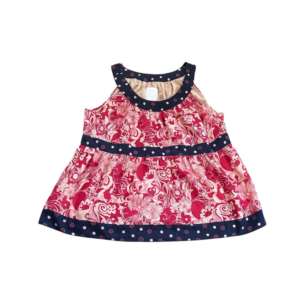 Anna Sui x Anthropologie China Cat Sleeveless Floral Babydoll Top Cotton Silk L